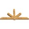 Ekena Millwork Kennewick Rough Sawn Timber Gable Bracket, Western Red Cedar, 96"W x 48"H x 6"D x 6"F, 12/12 Pitch GBW096X48X0606KEN00RWR - alternate 5